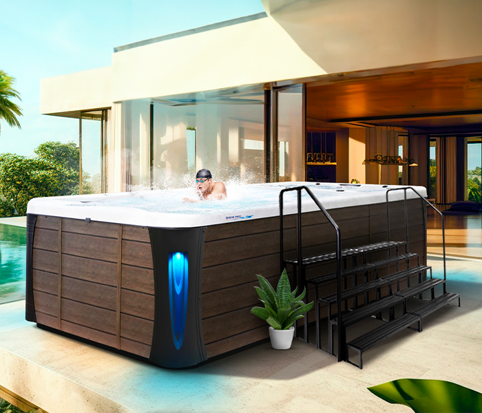 Calspas hot tub being used in a family setting - Lansing