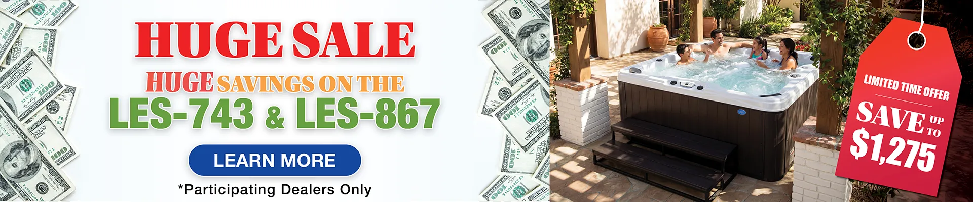 Calspas hot tub being used in a family setting - Lansing